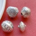 wholesale 999 Silver Chiang Mai Handcrafted Silver Accessories Conch Pearls UFO Beads Irregular Large Beads Spacer Beads DIY Cord-0-3
