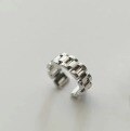 wholesale Sterling silver women's watchband ring retro minimalist style open adjustable index finger fashion statement ring-0-0