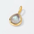 wholesale S925 Sterling Silver Japanese New Retro Medieval Versatile Waterdrop Natural Labradorite Elegant Minimalist Pendant Wholesale-0-4