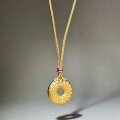wholesale Sand gold auspicious and compass pendant unisex adjustable necklace cord sweater chain wholesale-0-2