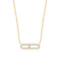 22K Gold S925 Sterling Silver Moissanite Light Luxury Fashion Pendant Necklace-0-3