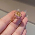 wholesale S925 Sterling Silver Gorgeous Fanta · Entangling Vine Ruby Fanta Ring Vintage Light Luxury Socialite Super Beautiful Diamond Ring-0-3