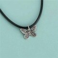 wholesale S925 Sterling Silver Butterfly Pendant Accessories DIY Handmade Beading Braided Cord Bracelet Necklace Ornament Material Kit-0-2