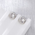 wholesale S925 Sterling Silver Niche Design Single Zircon Stud Earrings Simple and Fashionable Cross-border New Accessories TEMU-0-2