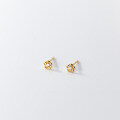 wholesale S925 silver earrings for women, Korean-style small and fresh minimalist single diamond petite floral sweet earrings M00616-0-3