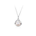 wholesale S925 Sterling Silver Ins Light Luxury Elegant Pearl Drop Necklace, Light Luxury Fashion Versatile Pearl Drop Earrings-0-4