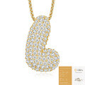 925 Silver Gold-Plated Letter Pendant Choker Necklace for Women-0-41