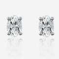 PT950 Gold Plated 925 Sterling Silver Moissanite Stud Earrings-0-3