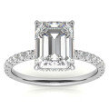 wholesale 925 Silver 4 Carat 8*10 Emerald Cut Full Moissanite Ring for TikTok Cross-Border Foreign Trade Hot Sellers-0-5