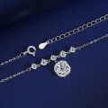 S925 Sterling Silver Moissanite Square Pendant Necklace-0-1