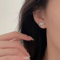 wholesale S925 Sterling Silver Bow Ear Studs Women Korean New Style Elegant Minimalist Luxury Small Trendy High-End Ear Piercing Earrings-0-4