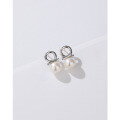 wholesale 925 Sterling Silver Freshwater Pearl Earrings for Women, Light Luxury High-end Elegant Minimalist Small Design New Earrings-0-3