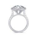 wholesale S925 silver plated with 18k gold, classic cross-border vintage 5-carat round bezel-set women's diamond ring-0-6