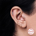wholesale S925 Silver Metal New Marquise Diamond Ear Studs Threaded Cartilage Piercing EarringsINS-0-1