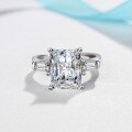 wholesale 18k Gold Plated Silver 6*8mm Radiant Cut Moissanite Ring Sold Out in Cloudsame Jewelry's Cross-Border TikTok Live Broadcast-0-4