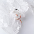 wholesale S925 Sterling Silver Ring for Women, Korean Style Small Fresh Inlaid Diamond Moon Star Crescent Openable Hand Jewelry J4964-0-1