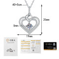 S925 Sterling Silver Moissanite Luxury Heart Necklace Pendant Wholesale-0-5