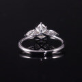 wholesale S925 Sterling Silver Popular Pear-Shaped 125ct Moissanite Teardrop Ring with Design Sense New Style-0-2