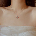 Sterling Silver Moissanite Women's Necklace, 2025 New Clavicle Chain-0-0