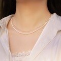 wholesale 925 Silver Freshwater Pearl Short Necklace Minimalist Fashion Elegant Rice Pearl Accessory Choker Korean Style Collarbone Chain-0-3