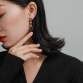 wholesale 925 Sterling Silver Long Chain Drop Earrings for Women, Minimalist Smooth Design, Small Trendy Earrings New Collection-0-2