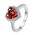 wholesale S925 Sterling Silver 1-Carat Heart-Shaped Moissanite Ring for Women, High-End Sense Jewelry Silver Accessories-0-2