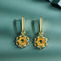 wholesale 925 Sterling Silver BFIRST Dunhuang-style Earrings, Premium Chinese-style Hollow-out Zircon Earrings-0-3