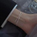wholesale S925 Silver Multi-layer Snake Chain Bracelet for Women, Japanese and Korean Style Fashion Minimalist Jewelry, Unique Design Accessories-0-2