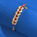 wholesale S925 Silver Zhuo Zhifan Jewelry Five Emperor Coins Red String Bracelet New Chinese Style Guochao Feng Money Bracelet Xiaohongshu-0-2