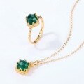wholesale S925 Silver New Japanese Retro Style Green Agate Lace Ring for Women, Palace Muslim Green-0-4