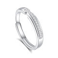 wholesale S925 Sterling Silver Original Design High-end Couple Rings Adjustable Plain Band Rings Valentine's Day Gift-0-140
