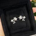 S925 Silver Micro-Pavé Moissanite Star Stud Earrings-0-3