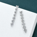 wholesale S925 Metal New Style 1ct Heart 55*55 White High Carbon Diamond Stud Earrings Simple and Versatile-0-1