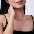 wholesale 925 Sterling Silver Non-Fading Colored Moissanite Pendant Necklace Cross-Border Hot Selling Light Luxury Niche Women's Accessory-0-3