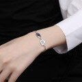 wholesale S925 Sterling Silver Trendy Hip-Hop Style Resin Heart Goodluck Meaningful Bracelet-0-2