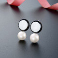 wholesale S925 Sterling Silver Niche Design Pearl Stud Earrings,TEMU。-0-1