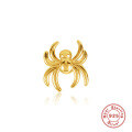 wholesale S925 Sterling Silver Punk Hip-Hop Spider Body Piercing Jewelry Cartilage Threaded Ear Stud-0-5