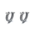 wholesale S925 Sterling Silver Trendy Street Punk Style Irregular Geometric Pattern Earrings Unisex Studs-0-4
