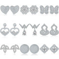 wholesale S925 Sterling Silver European and American Designer Butterfly Earrings Amazon Best-Seller Tassel Heart Love Earrings High-End Feel-0-1