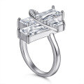 wholesale S925 Sterling Silver Women's European and American Style Ring with Princess Cut Zircon, Hot Selling Item in European and American E-commerce, Available for Single Piece Wholesale-0-4