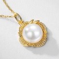 wholesale S925 Sterling Silver Japanese and Korean New Fashion Popular Shell Pearl Pendant Choker Necklace Retro Court Style-0-2
