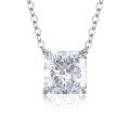 wholesale 18K gold jewelry new luxury halo 4-carat radiant square white diamond choker necklace for women-0-5