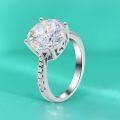 wholesale S925 Sterling Silver Four-Prong Moissanite Diamond Ring Wholesale Women's Ins Style Open Adjustable Ring Genuine Non-Tarnish Niche-0-0