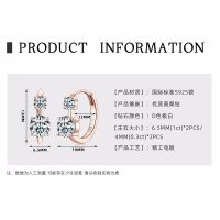 S925 Sterling Silver Four-Leaf Clover Moissanite Hoop Earrings-[Shimmering] Rose Gold  925 Silver