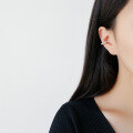 wholesale S925 Sterling Silver ET097 Korean Style Non-Piercing Chic Fashion Ear Clip with Shell Pearl for Women-0-2
