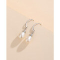 wholesale 925 Sterling Silver Freshwater Pearl Earrings, Minimalist Niche Design, Aloof Style Dangle Earrings, Light Luxury High-End Elegant Accessories-0-2