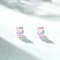 S925 Sterling Silver Waterdrop Red Agate Zircon Green Nano Earrings-0-0
