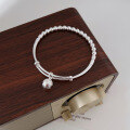 wholesale 925 Sterling Silver Minimalist Heavy Work Bell Bracelet for Women, Korean New Style, Trendy, Unique, Niche Design Bangle-0-3