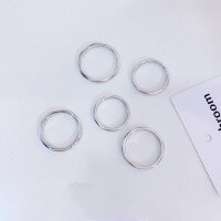 wholesale 999 Sterling Silver Korean-style Women's Versatile Fashion Minimalist Ring, Small Design Temperament Cold Tone Index Finger Band-JZ014230 No.11