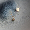 wholesale 9K Gold Wholesale Daisy Pure 9K Gold Mini Light Luxury Exquisite K Gold Earrings Women Cute Girlish Sense G-Dragon-0-3